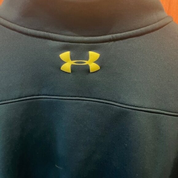 Mens Teal Under Armour Half Zip Sweat Shirt Size XL - Picture 3 of 3